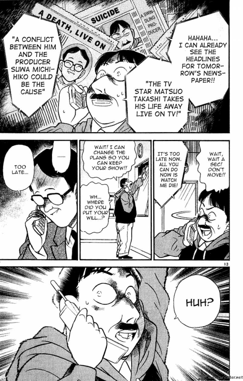 Read Detective Conan Chapter 102 Death, Live on TV - Page 13 For Free In The Highest Quality