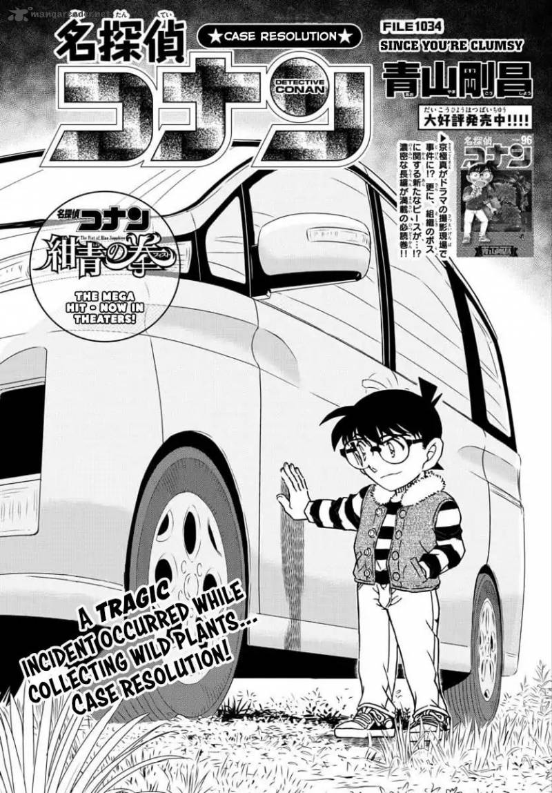 Read Detective Conan Chapter 1034 Since You Re Clumsy - Page 1 For Free In The Highest Quality