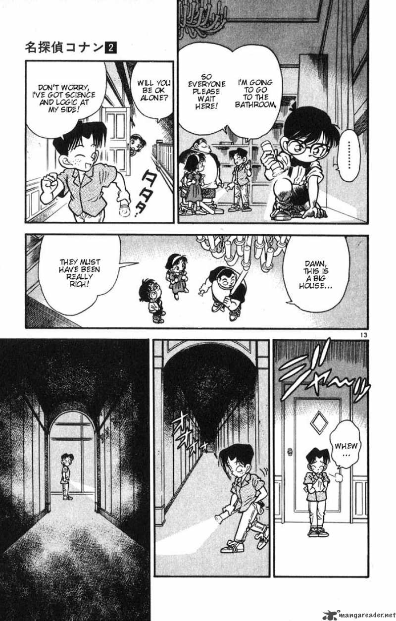 Read Detective Conan Chapter 17 Mansion of Terror - Page 13 For Free In The Highest Quality