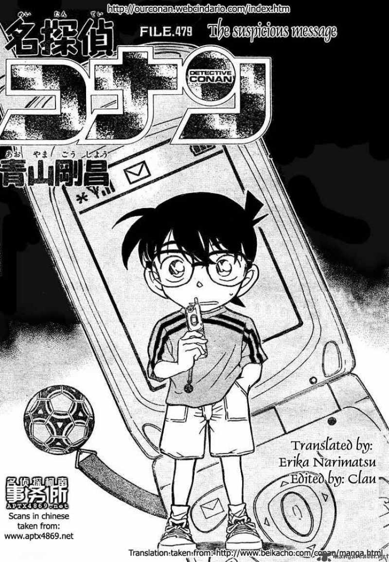 Read Detective Conan Chapter 479 The Suspicious Message - Page 1 For Free In The Highest Quality