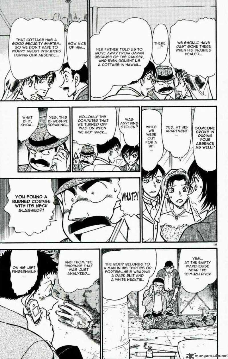 Read Detective Conan Chapter 535 Wedding Hall Panic - Page 15 For Free In The Highest Quality