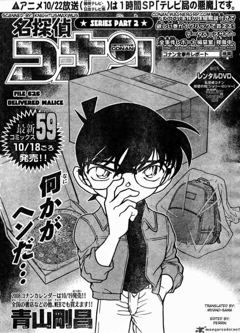Read Detective Conan Chapter 626 Delivered Malice - Page 1 For Free In The Highest Quality
