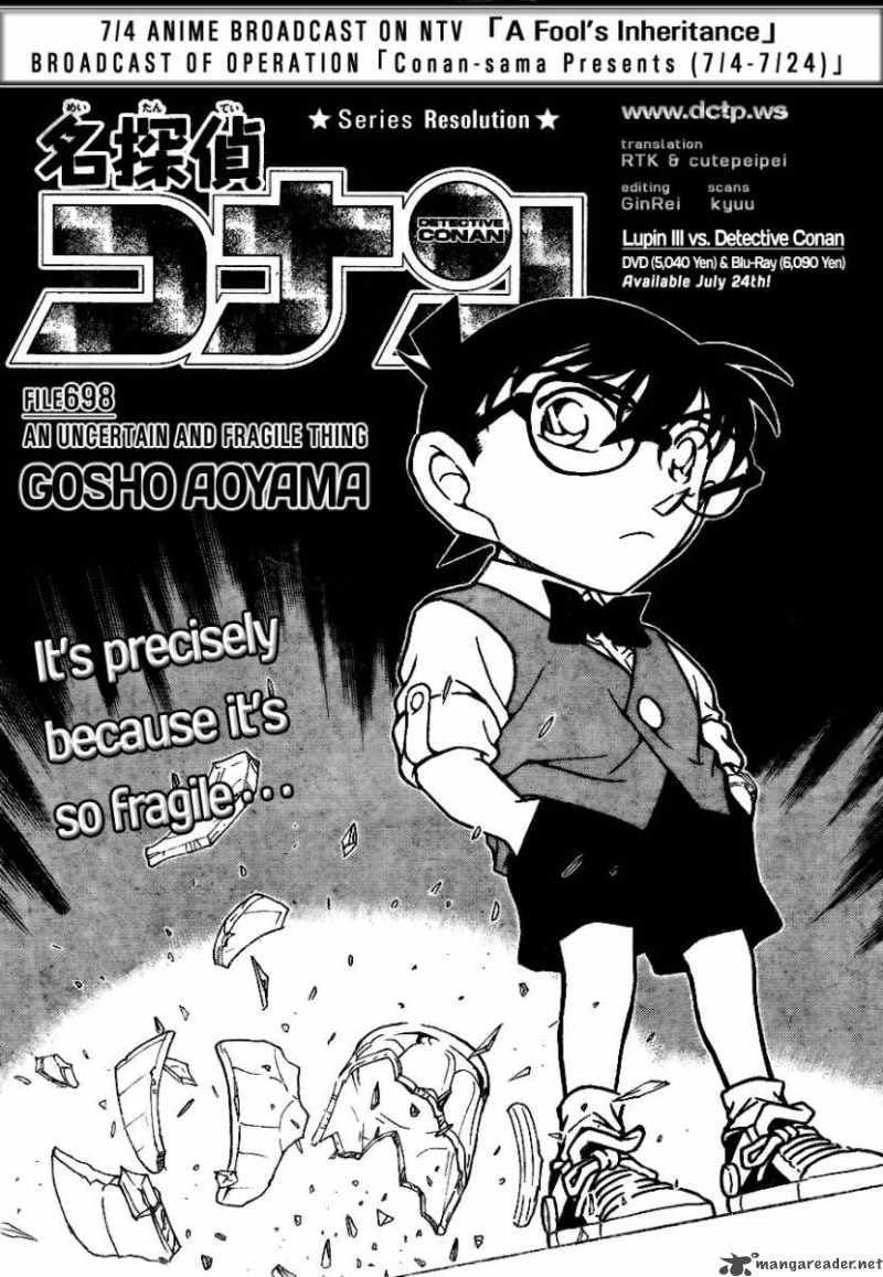 Read Detective Conan Chapter 698 An Uncertain and Fragile Thing - Page 1 For Free In The Highest Quality