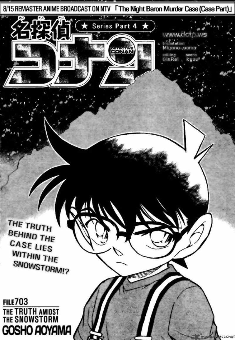 Read Detective Conan Chapter 703 The Truth Amidst the Snowstorm - Page 1 For Free In The Highest Quality