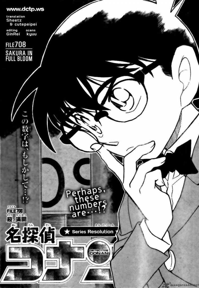 Read Detective Conan Chapter 708 The Sakura in Full Bloom - Page 1 For Free In The Highest Quality