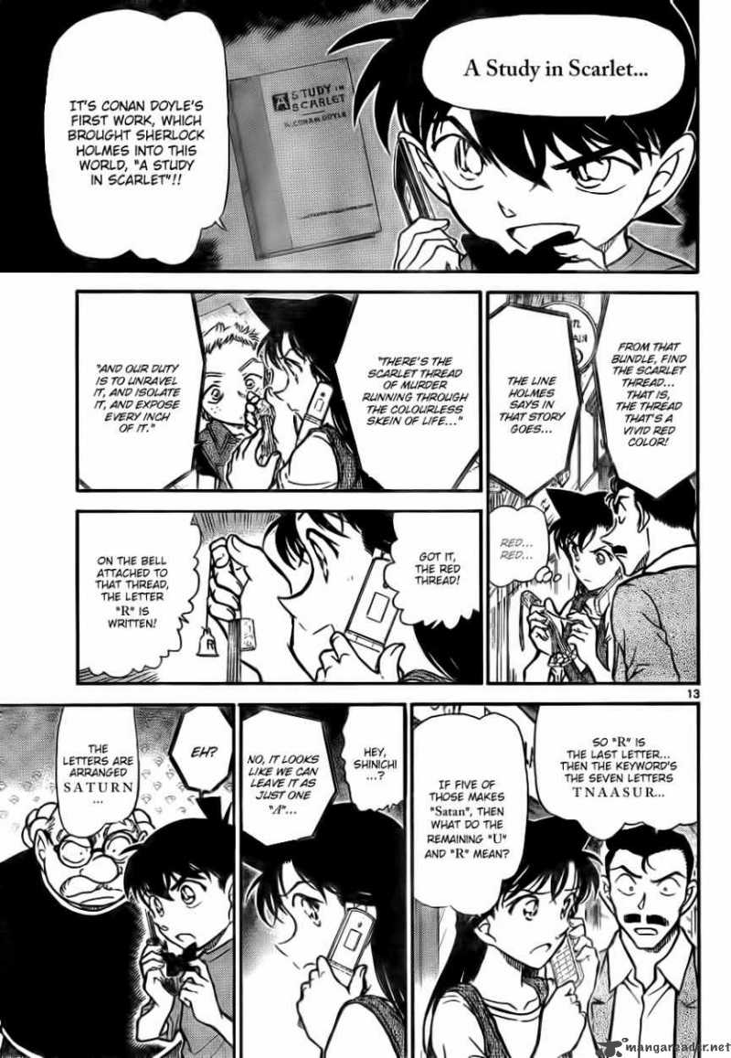Read Detective Conan Chapter 747 The Holmes Code - Page 13 For Free In The Highest Quality