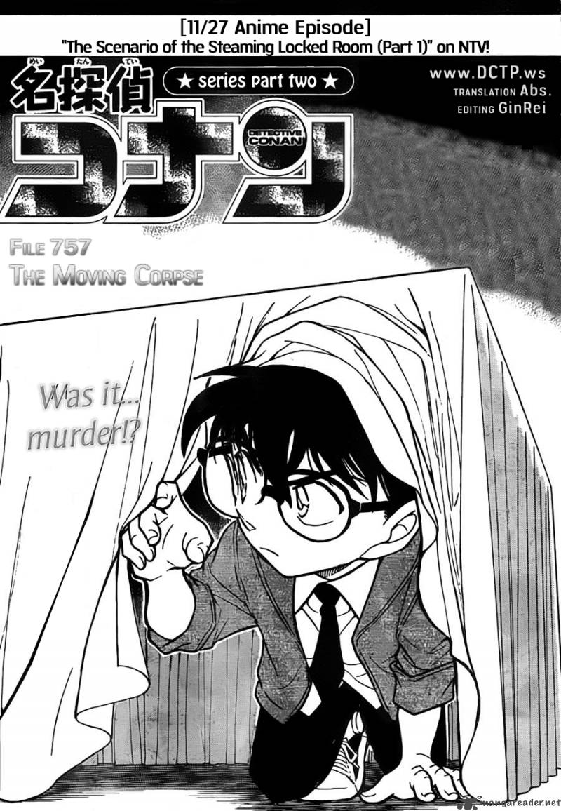 Read Detective Conan Chapter 757 The Moving Corpse - Page 1 For Free In The Highest Quality