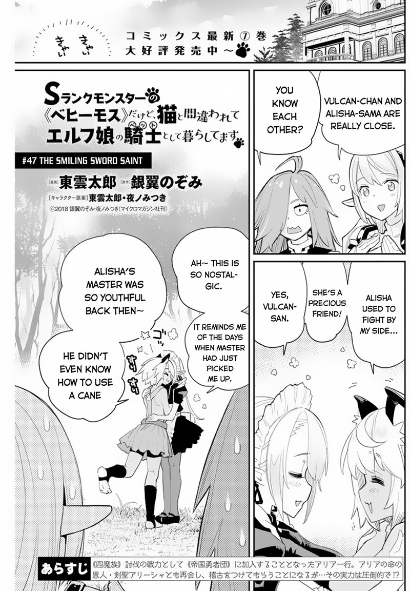 s_rank_monster_no_behemoth_dakedo_neko_to_machigawarete_erufu_musume_no_kishi_pet_toshite_kurashitemasu_47_1