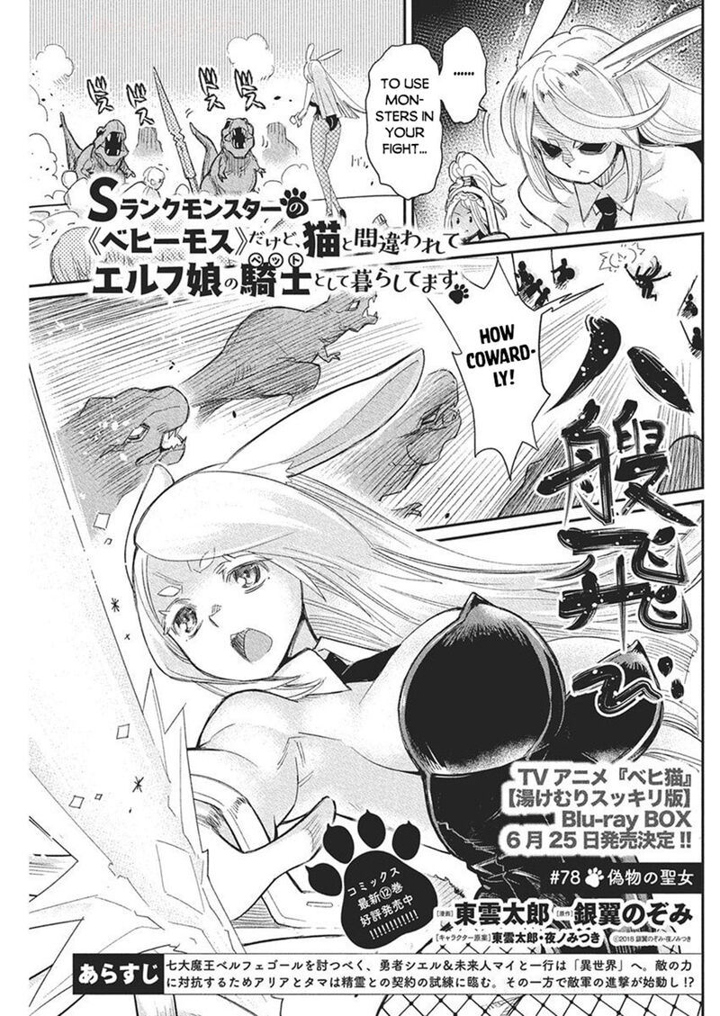 s_rank_monster_no_behemoth_dakedo_neko_to_machigawarete_erufu_musume_no_kishi_pet_toshite_kurashitemasu_78_1